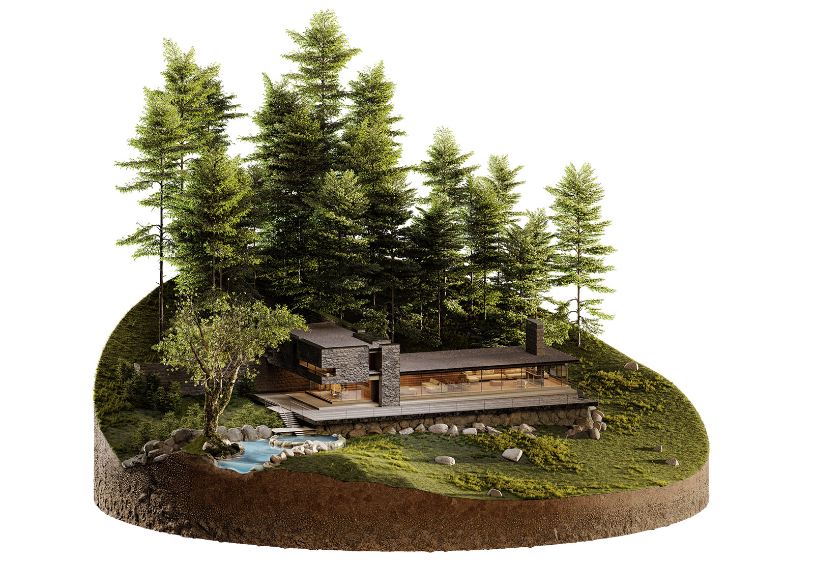 3d lighting training with full 3d scene